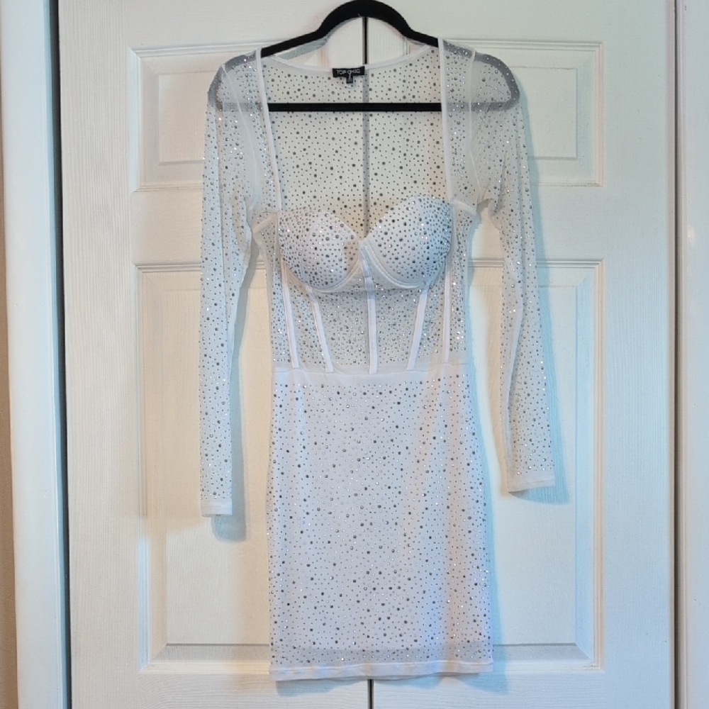Elegant White Sheer Dress